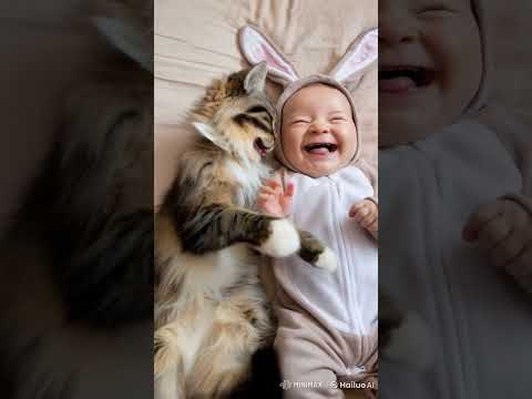 Bebe Riendo Con Gato Ia Ai Inteligenciaartificial Videoviral Videoshort Videos Video Views