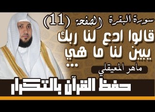 11 الصفحة 11 قالوا ادعوا لنا ربك يبين لنا ما هي مكررة 10 مرات ماهر المعيقلي
