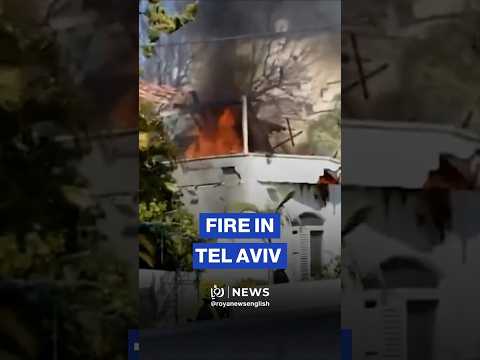 Building On Fire In Tel Aviv After Iranian Salvo Building On Fire In Tel Aviv After Iranian Salvo