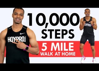 10000 Steps Indoor Workout 5 Mile Fast Walking At Home Workout For Weight Loss NO JUMPING