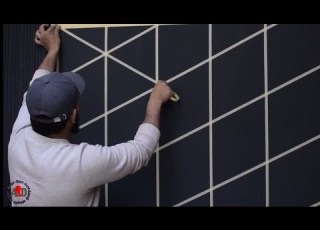 DIY 3D Modern Masking Tape Wall Design