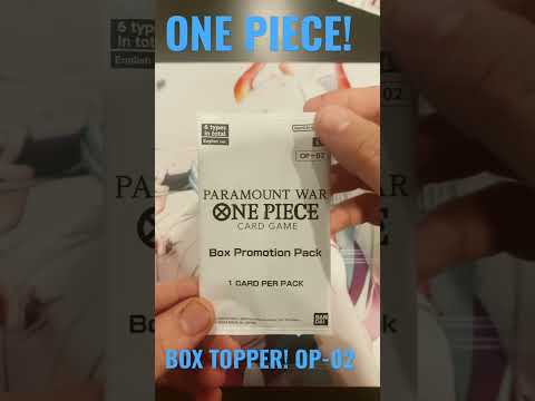 OP 02 Box Topper Promo Pack Onepiece Onepiececardgame Onepiecetcg Op02