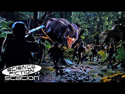 The Tyrannosaurus Rex S Attack The Camp The Lost World Jurassic Park Science Fiction Station