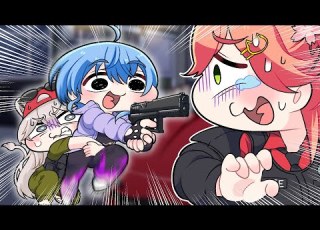 手描き どうしても鉛玉をみこちにぶちこみたかった星街すいせい こまいぬ 切り抜き Hololive