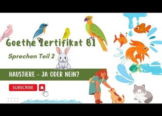  B1 Sprechen Teil 2 Ein Thema Präsentieren Haustiere Ja Oder Nein