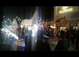  كرنفال زين العرسان عراضة شامية فرقة أسود الصالحية 0969615205 أفراح الشام ملوك الافراح هيبتنا من الله