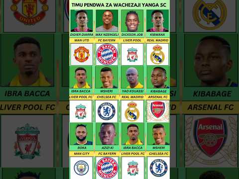 TIMU PENDWA ZA WACHEZAJI YANGA SC KUTOKA ULAYA Yangascmedia Simbasclive Simbasctanzania Nbcpl