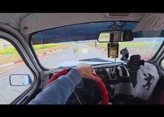  POV Driving A Renault R4 Through A Rural Village In Oran Algeria