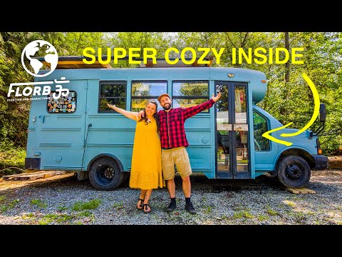 They Converted A Short Bus To A Cabin In The Woods
