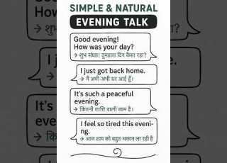  Simple Natural Evening Conversation In Hindi English Daily Use Sentences Viral Shorts