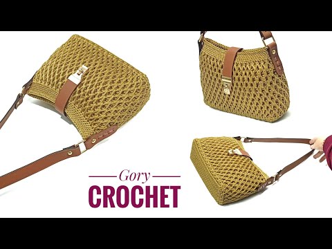 كروشيه شنطه كتف واسعه من الداخل Bag Crochet Tas Rajutan Bolsa De Ganchillo Túi Móc