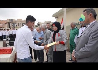 بسمة بسيم تزور اعدادية الرسالة بحي المثنى وتشيد بجهود كوادر المدرسة في انتظام العملية التعليمية
