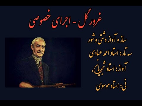 غرور گل اجرای خصوصی محمدرضا شجریان محمد موسوی و احمد عبادی اجرای خصوصی در دشتی و شور
