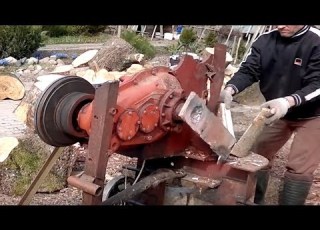  10 Dangerous Homemade Automatic Firewood Processing Machine Modern Wood Splitting Machine 2