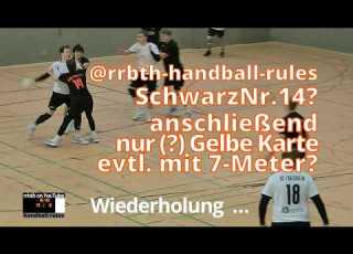  Handballregeln SchwarzNr 14 Dann Strafe Und Oder 7 Meter