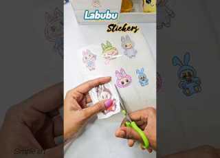  Labubu Sticker Diy How To Make Stickers At Home Diysticker Papercrafts Cute Craft Labubu