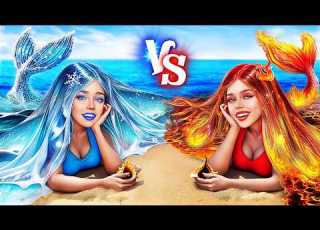  تحدي Hot Vs Cold Mermaids كيف تصبح مشهورا في جزيرة مهجورة