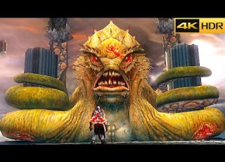  God Of War 2 Kratos Vs Kraken Boss Fight 4K 60FPS HDR
