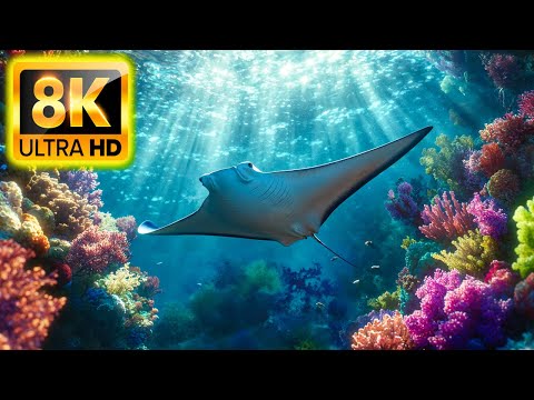 Underwater World 8K ULTRA HD Marine Life Sea Animals And Coral Reef 8K 8K ANIMAL OCEAN