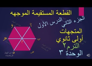 القطعة المستقيمة الموجهه ابن الهيثم للرياضيات