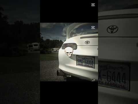 White Toyota Supra Mk4 With Skull Face Looks Great