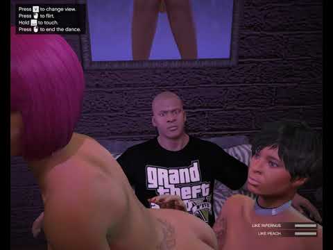 GTA 5 PC Franklin Gets Two Dancers At The Strip Club