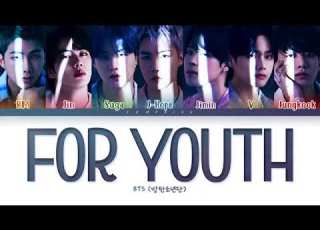  BTS 방탄소년단 FOR YOUTH Color Coded Lyrics Eng Han Rom