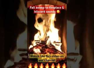 Fireplace Blizzard Sounds For Sleeping