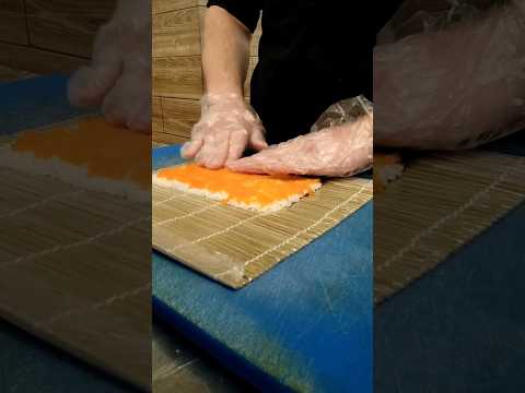 Yammy Sushi Roll With Salmon Philadelphia Cheese Avocado And Masago Caviare Shorts Sushi Salmon