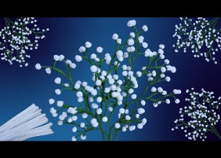 Make Baby S Breath Flowers With Velvet Wire They Look So Real Pipe Cleaner Flowers Handmade