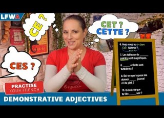 Practise Your French Demonstrative Adjectives CE CET CETTE CES