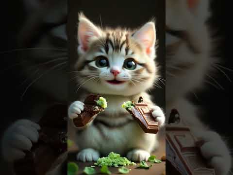 Yummy Yummy Nomnom Cat Kitty Chocolate Dubaichocolate Funny Funnyanimals Animal