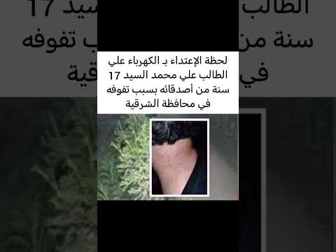 لحظة الإعتداء علي الطالب علي محمد السيد في محافظة الشرقية مؤمن الريان