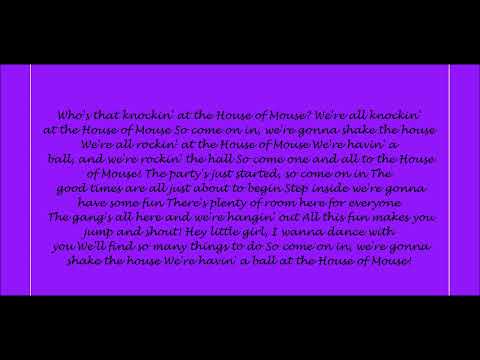 House Of Mouse Theme Song Lyrics