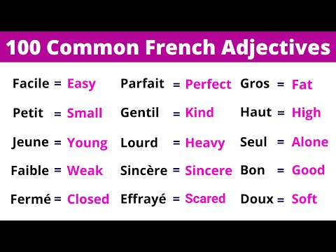The 100 Most Common French Adjectives