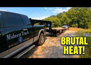  DAD S REFURBISHED TRAILER Vs STUCK DUMP TRUCK SKIN BLISTERING HEAT