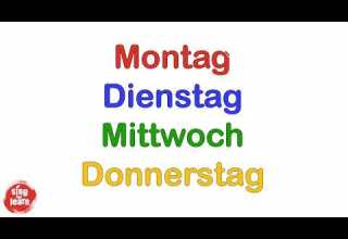 Das Wochentage Lied Days Of The Week In German Song For Kids
