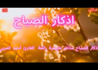 اذكار الصباح بصوت جميل القارئ احمد العربي مباشر