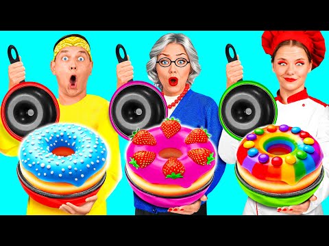 أنا مقابل جدتي في تحدي تحضير الطعام حرب المطبخ المضحكة Crazy DO