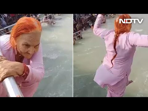 Video Haryana Woman 73 Dives Into River Ganga From A 40 Foot Bridge Video Haryana Woman 73 Dives Into River Ganga From A 40 Foot Bridge