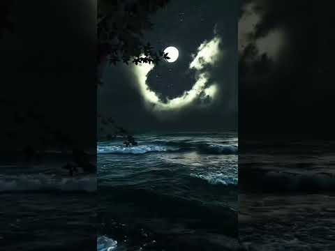 هدوء الليل وضوء القمر مع البحر حكايات لاتنتهي