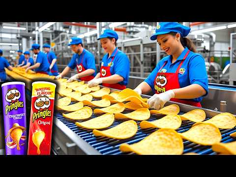 كيف ي صنع البرنغلز داخل المصانع طريقة إنتاج البرينجلز Pringles