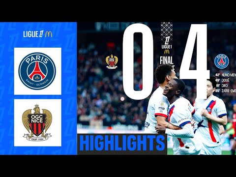 Nice Vs PSG 0 4 Résumé Ligue 1 Paris Saint Germain Nice But Dro Fernández Doué Psg Nice