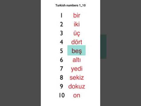 Numbers 1 10 In Turkish Learn How To Count 1 10 In Turkisk