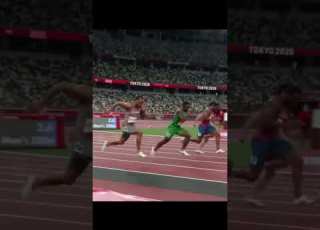東京オリンピック100m決勝サイドカメラ ドグラス視点