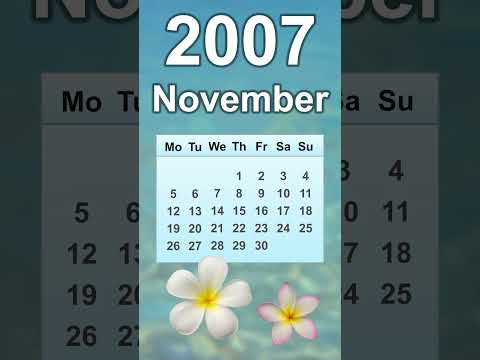 November 2007 Calendar