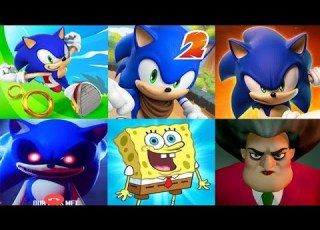  Sonic Dash Sonic Boom Sonic Forces Sonic Exe Call Prank SpongeBob Run Scary Teacher 3D