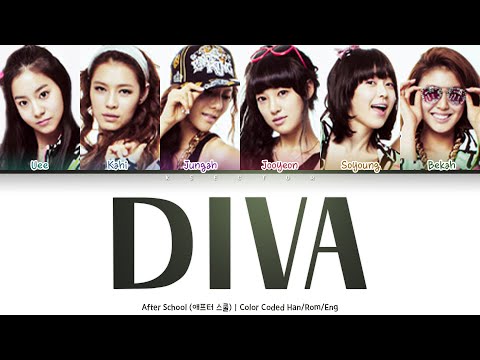 After School 애프터스쿨 Diva Color Coded Lyrics Han Rom Eng