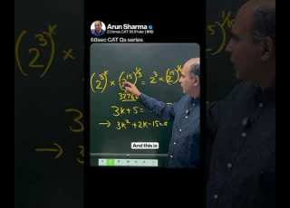 Solve A CAT Question On Indices Under 60seconds With Arun Sharma