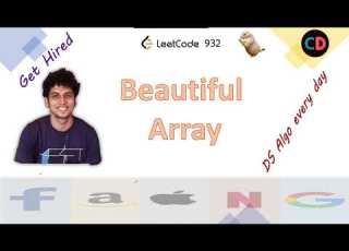 Beautiful Array Leetcode 932 Live Coding Session